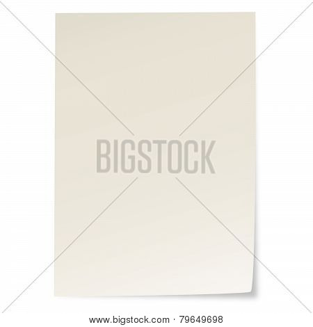 Empty Recycling Paper With Corner Sticking Out