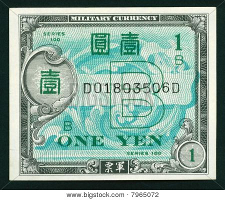 Japonya Okinawa askeri para 1 Yen