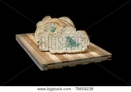 Mold On A Chop Plate Board Filled With Bread Slices