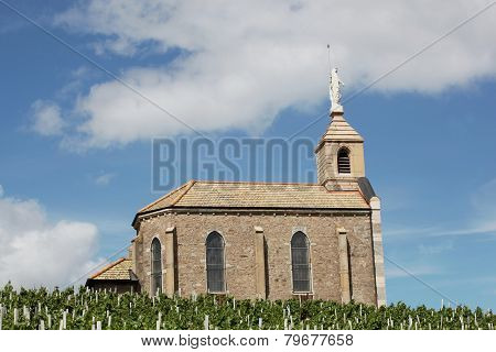 Chapel of the madona, Fleurie in Beaujolais