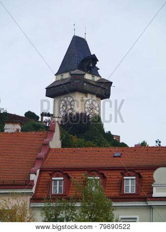 The bell tower in Graz in Austria