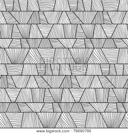 Abstract mosaic wavy Pattern. Seamless vector.