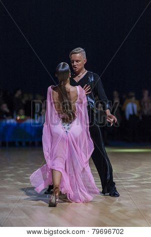 Professional russian couple of Babadei Andrei and Anpilogova Yana performs Adult Latin-American prog