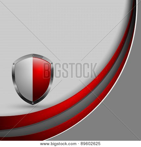 abstract vector template with shield