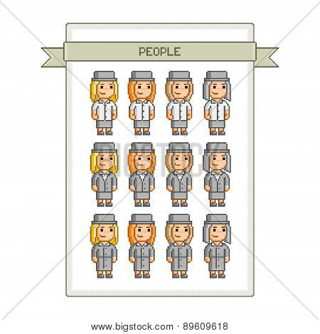 Pixel art collection retro