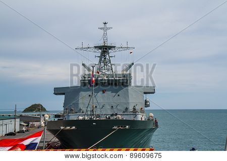 Chonburi, Thailand - May 11: The Fast Frigate ,ff Battle Ship Was Shown For Thai People And Tourist