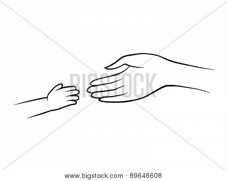 Hands Of Mother And Child