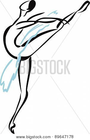 Woman loves to dance.