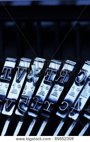 type an old typewriter. symbolic photo for communication in former times