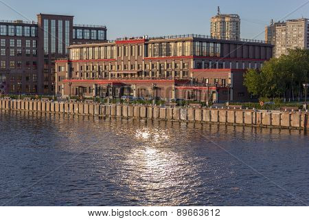Building On The Quay Of River