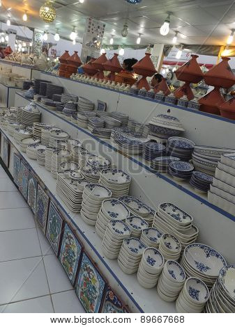 Tunisian pottery at Global Village in Dubai, UAE