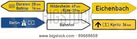 Direction Signs In Germany