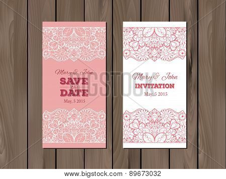 Wedding invitation, card template