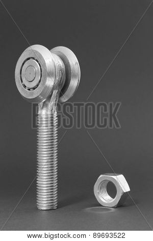 Ball Bearing Over Black Background