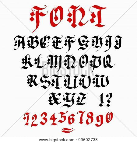 Hand drawn marker artistic font