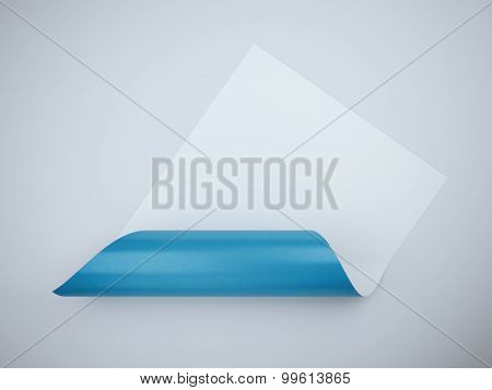 Bended white sheet
