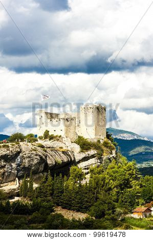 ruins of castle in Vaison-la-Romaine, Provence, France