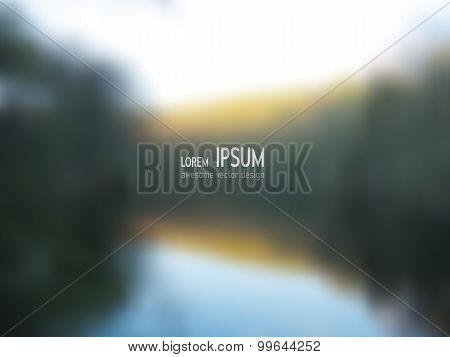 Vector blurred background - Lake shore