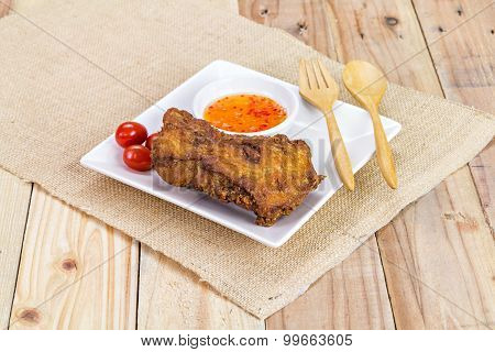 Deep Fried Chicken On A Plate
