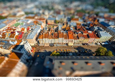 Lviv old city in Ukraine