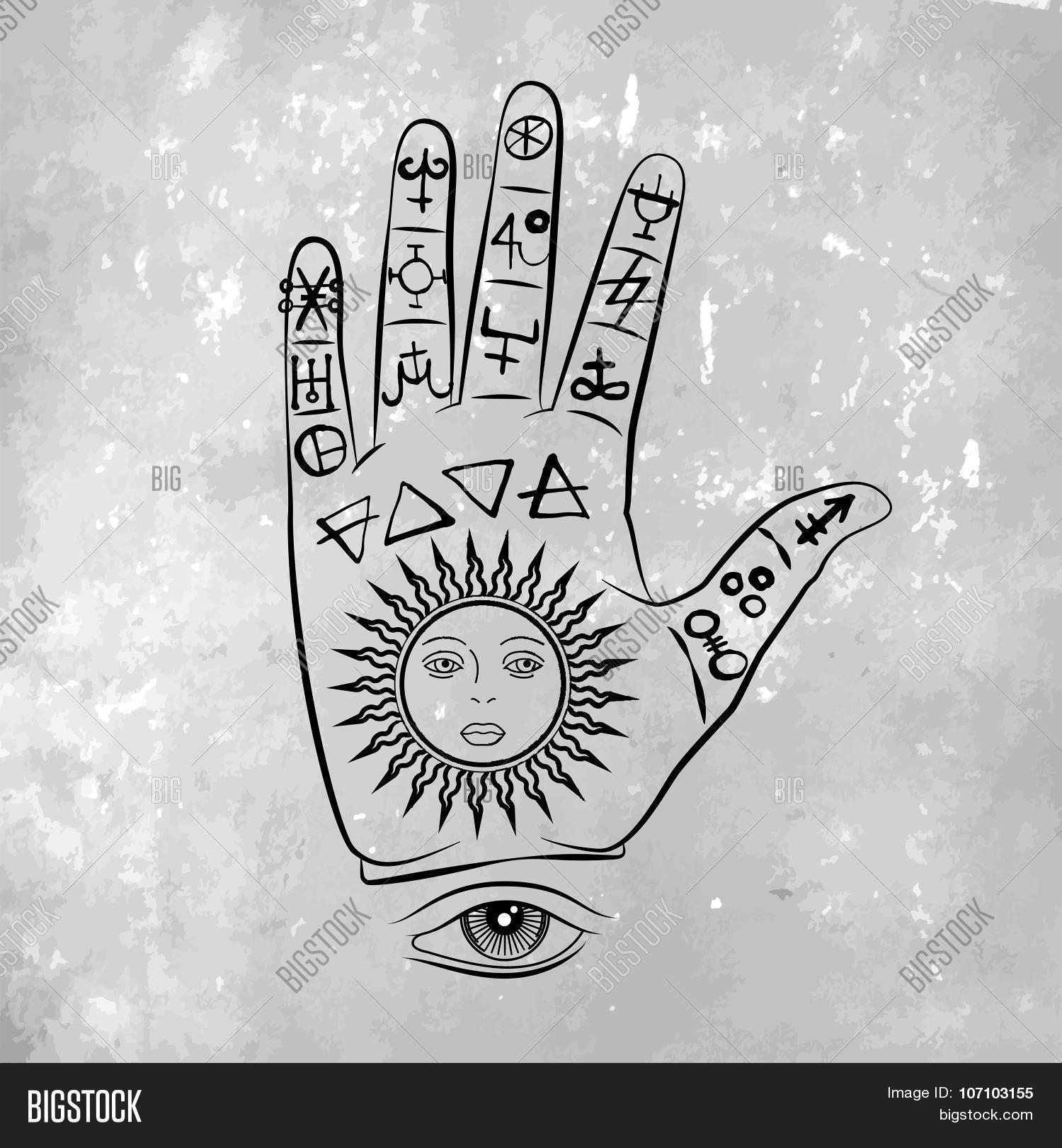 Palm Symbols Vector & Photo (Free Trial) Bigstock