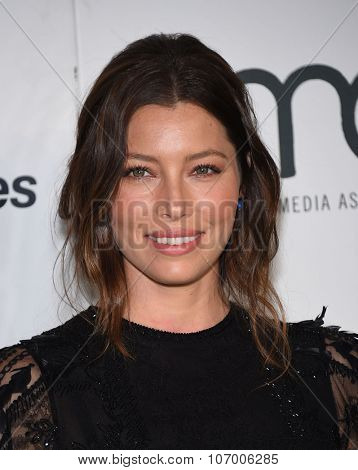 LOS ANGELES - OCT 24:  Jessica Biel arrives to the 25th Annual Environmental Media Awards on October 24, 2015 in Hollywood, CA.                