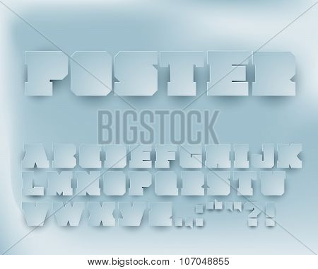 Vector Paper Graphic Alphabet Set
