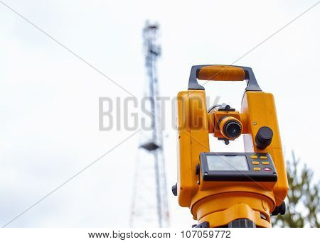 monitoring of telecommunication tower with a theodolite