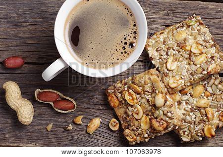 Cookies With Nuts And Coffee