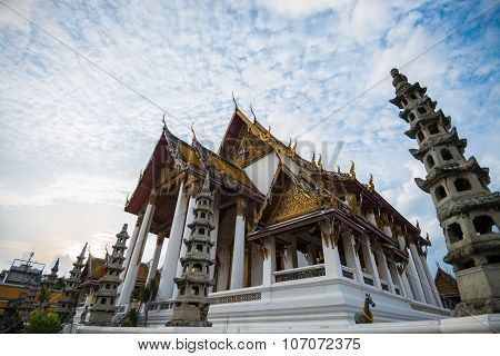 Detail At Temple In Bangkok, Thailand