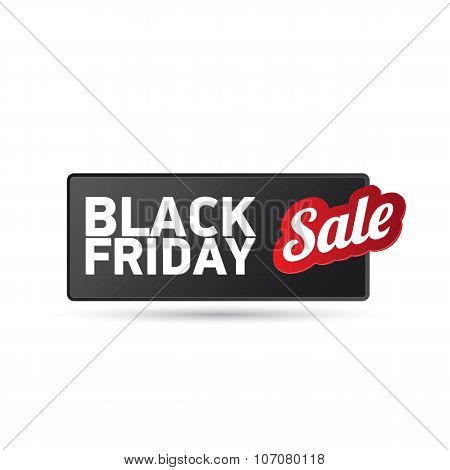Black Friday sales tag. vector illustration