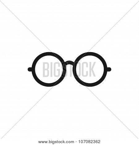 Glasses Icon. Flat Design Style.