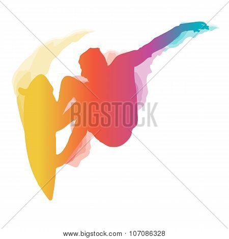 Surfer Riding A Big Wave