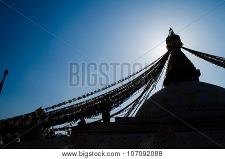 Stupa Swayambhunath In The Kathmandu, Nepal