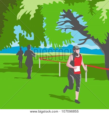 Marathon Runner Running Wpa