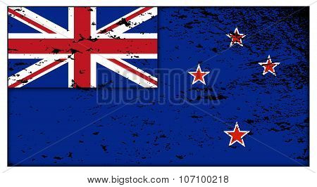 New Zealand Flag Grunged