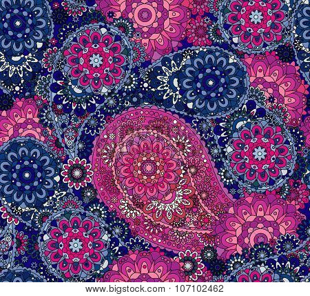 India ornament paisley and mehndi designs