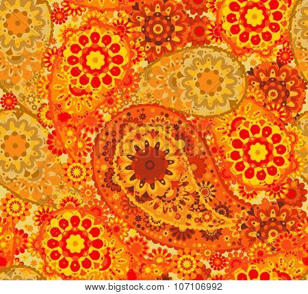 India ornament paisley and mehndi designs