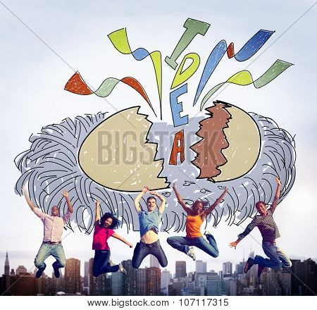Creativity Idea Imagination Reveal Surprise Concept