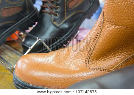 Close Up Safety Shoe