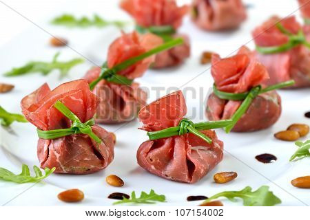 Stuffed beef ham