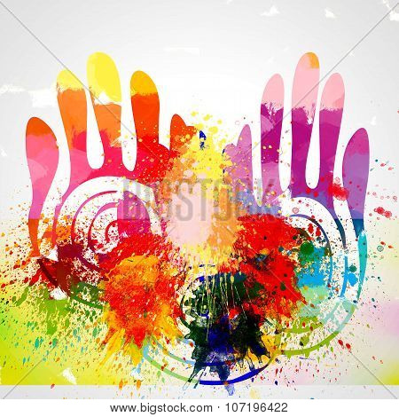 colored hands