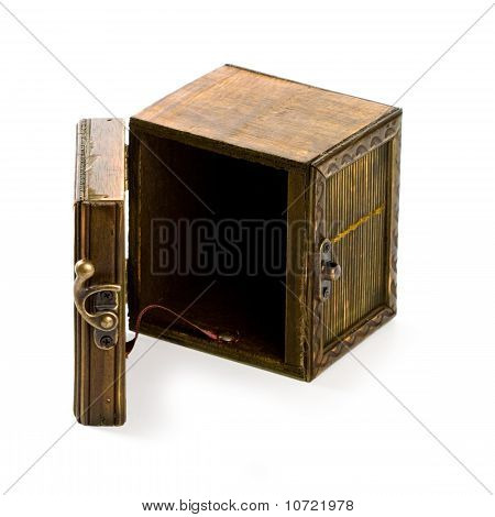 Vecchio scrigno in legno Vintage
