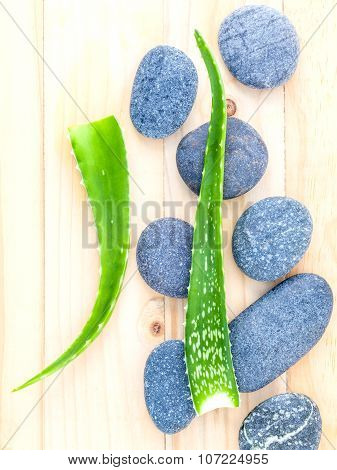 Aloe Vera On Stones Spa Treatment Scene Natural Spas Ingredients For Skin Care In Zen Like Concepts.