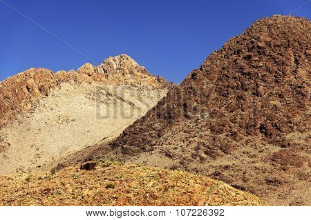 Desert landscape in Antiatlas Mountains, Morocco, Africa