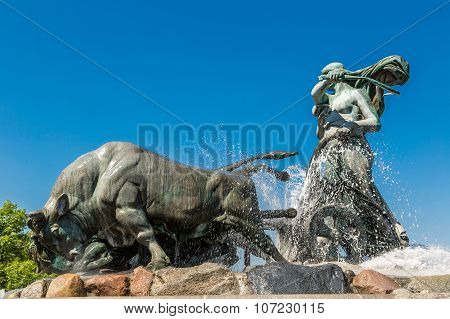 The Gefion Fountain In Copenhagen