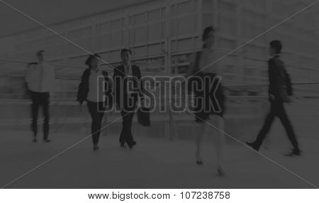 People commuting City Life Busy Pedestrian Concept