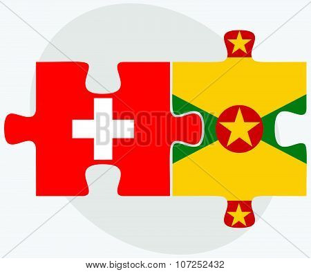 Switzerland And Grenada Flags