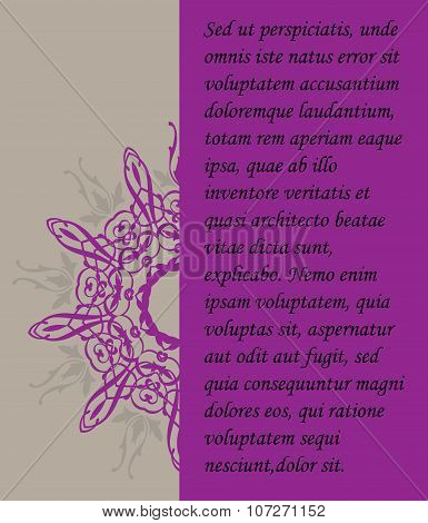 Greeting card with ornament