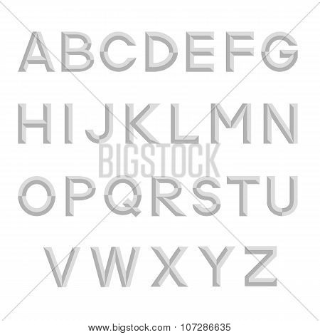 Decorative isolated alphabet